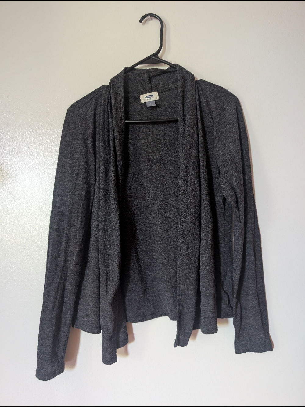 Old Navy Dark Charcoal Open-Front Drape Cardigan